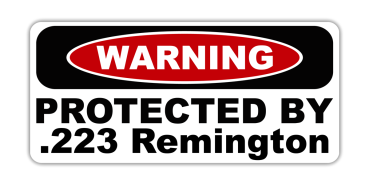 Aufkleber Protected by 223 Remington